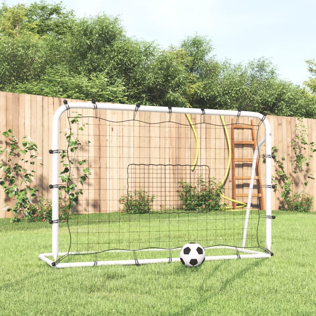 Football Net Rebounder White&Black 184X61X123 Cm Steel And Pe