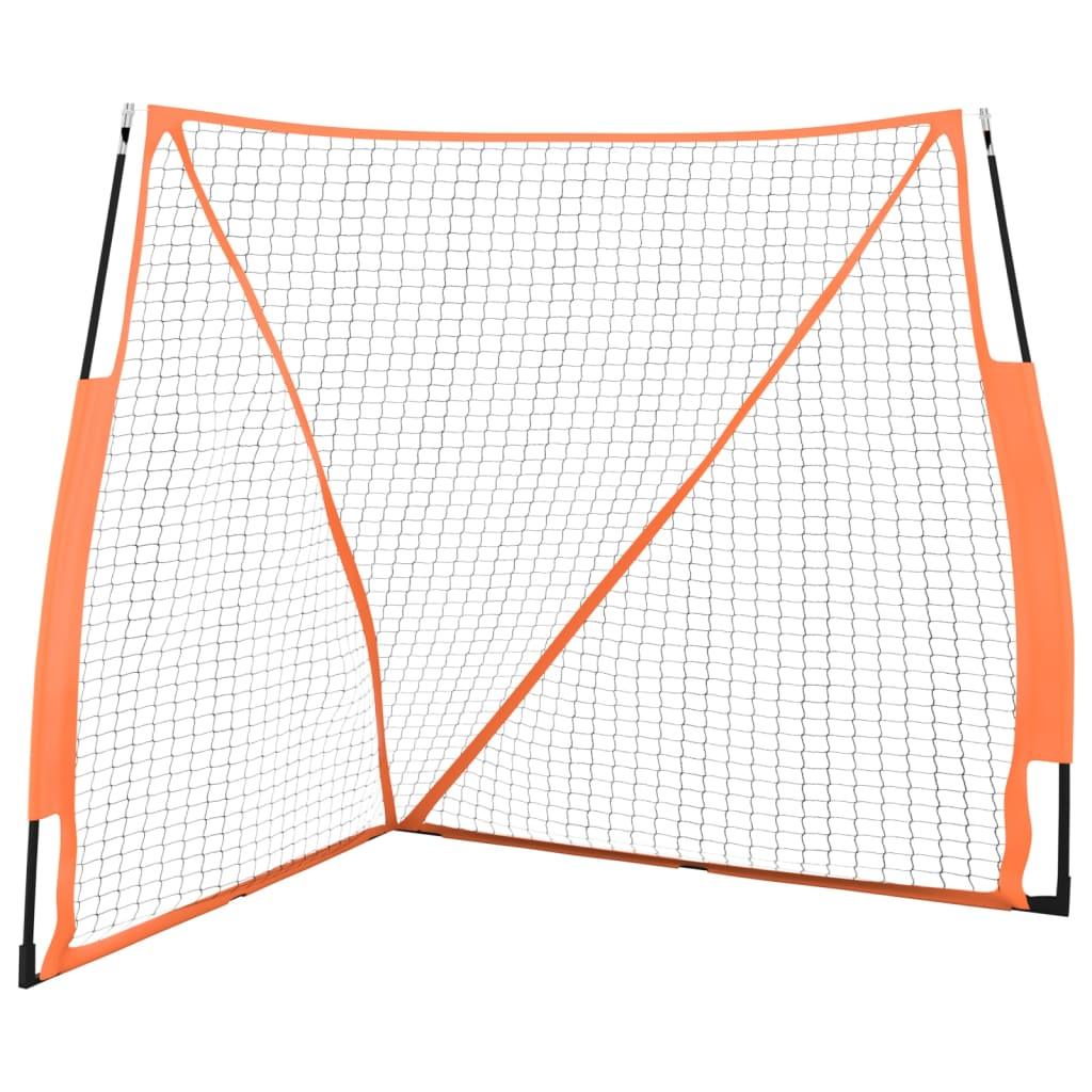 Portable Baseball Net Orange&Black 183X182X183Cm Steel&Polyester