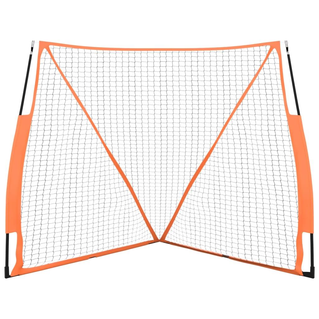 Portable Baseball Net Orange&Black 183X182X183Cm Steel&Polyester