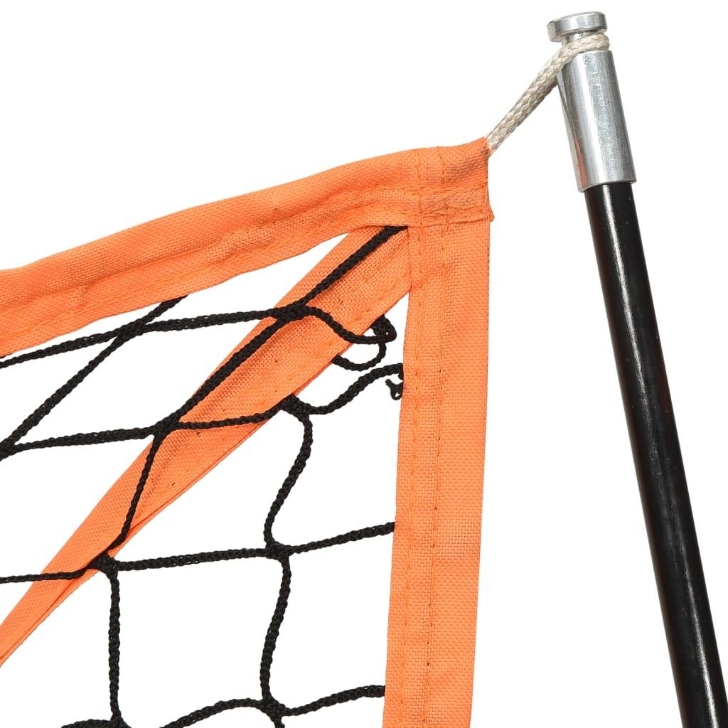 Portable Baseball Net Orange&Black 183X182X183Cm Steel&Polyester