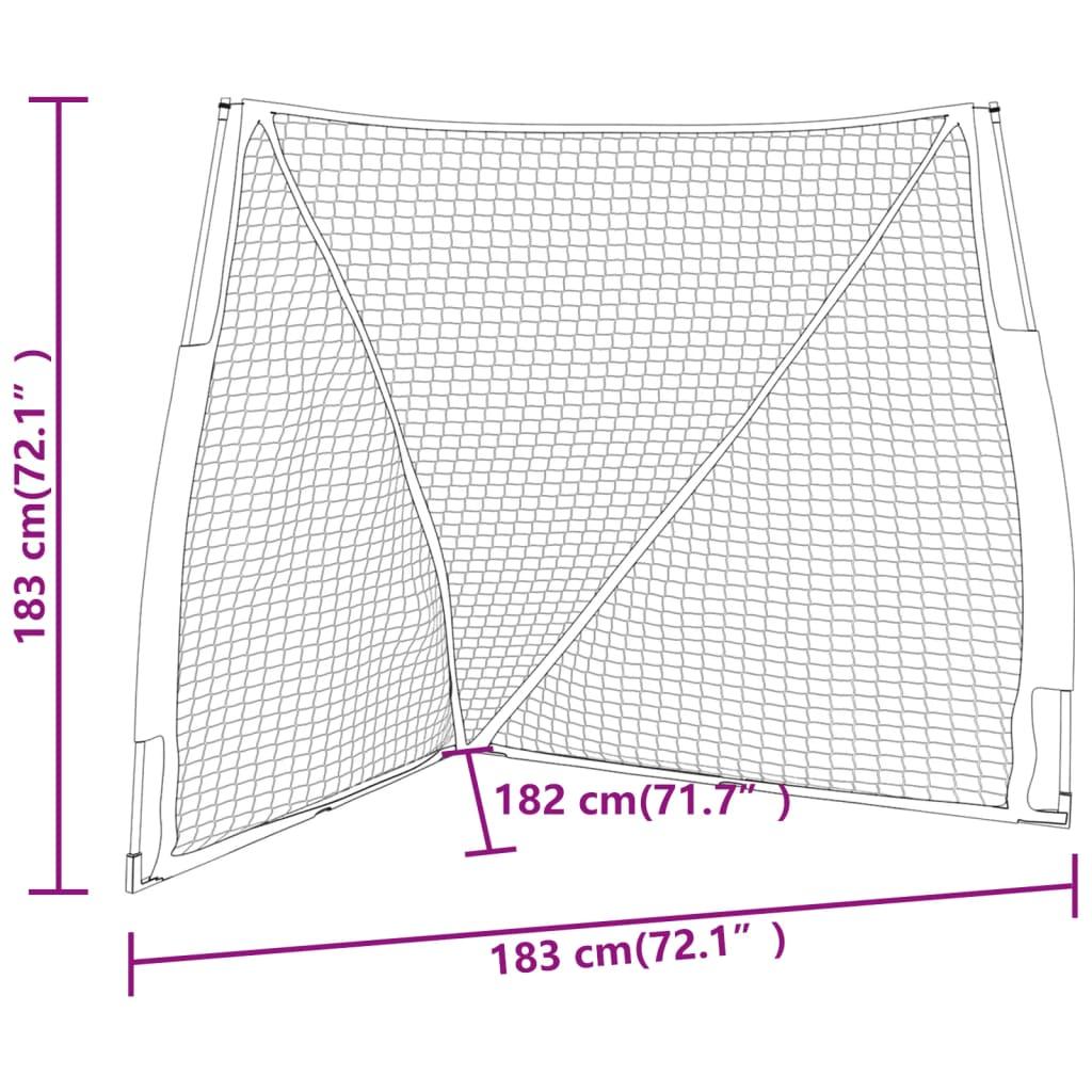 Portable Baseball Net Orange&Black 183X182X183Cm Steel&Polyester