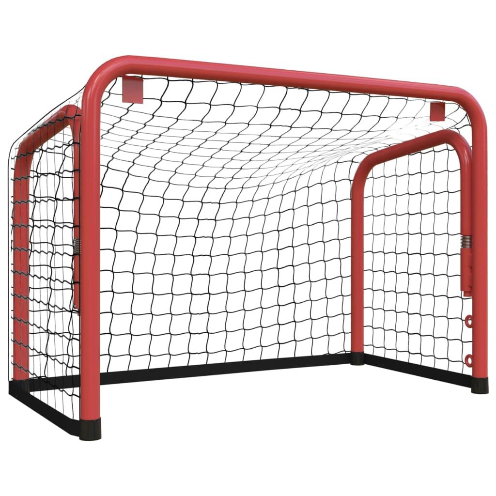 Hockey Goal With Net Red&Black 68X32X47 Cm Steel&Polyester