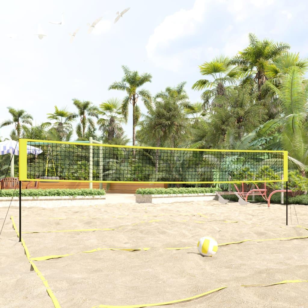 Volleyball Net Yellow And Black 823X244 Cm Pe Fabric