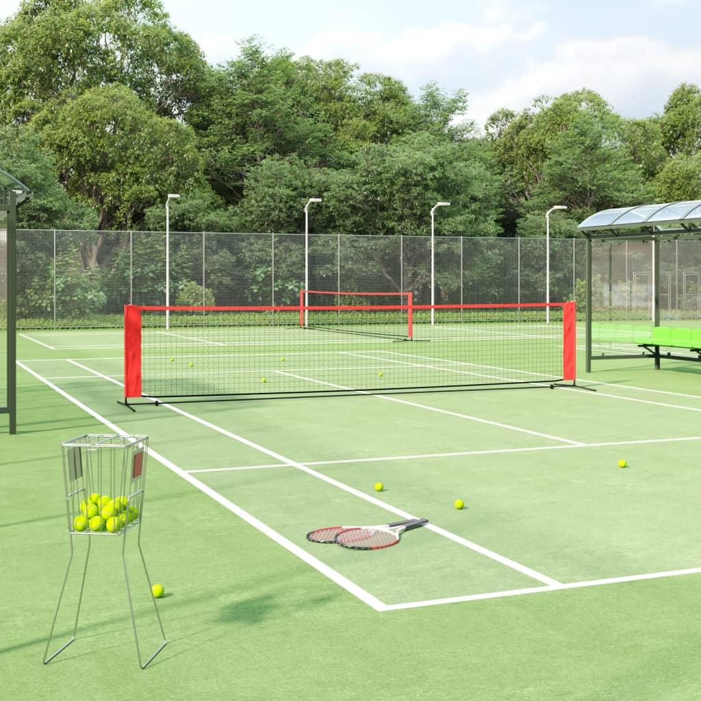 Tennis Net Black And Red Polyester