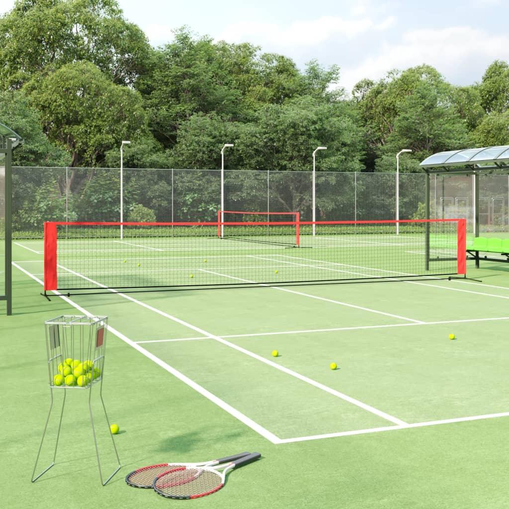 Tennis Net Black And Red Polyester