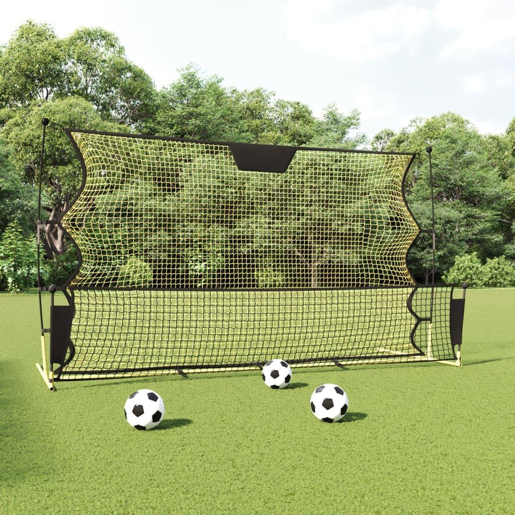 Football Rebounder Net Black And Yellow 183X85X120 Cm Polyester