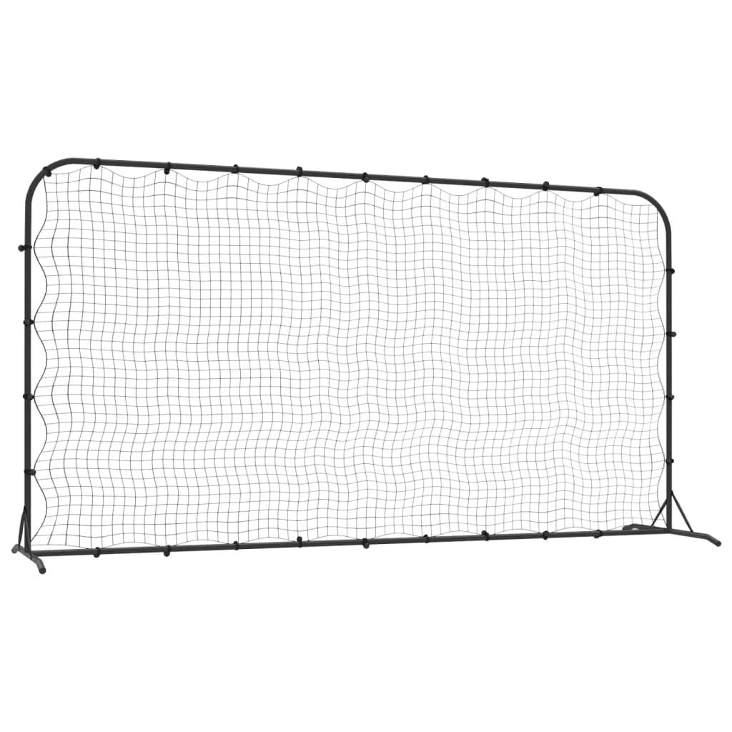 Football Rebounder Net Black 366X90X183 Cm Hdpe