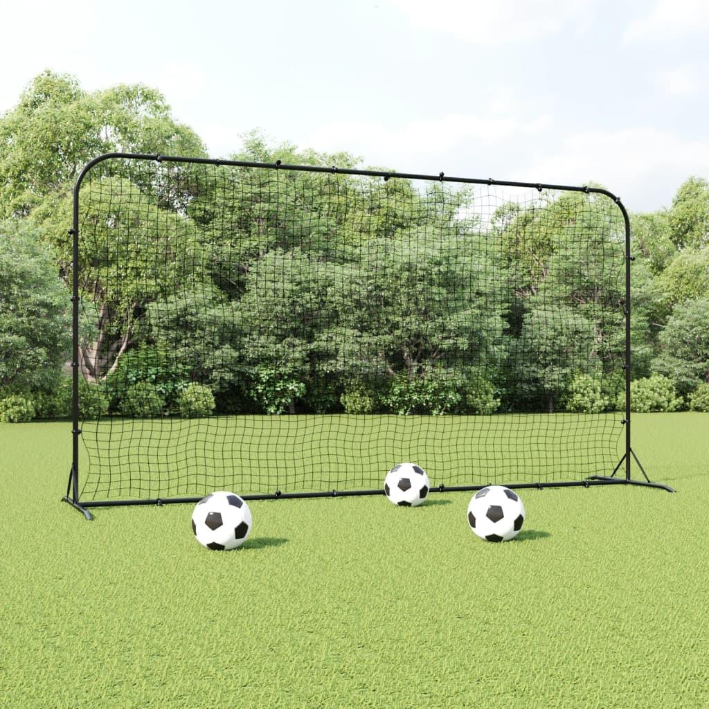 Football Rebounder Net Black 366X90X183 Cm Hdpe