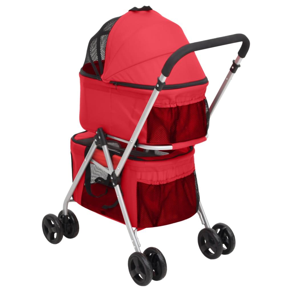 2-Layers Folding Dog Stroller 83X48X97 Cm Oxford Fabric