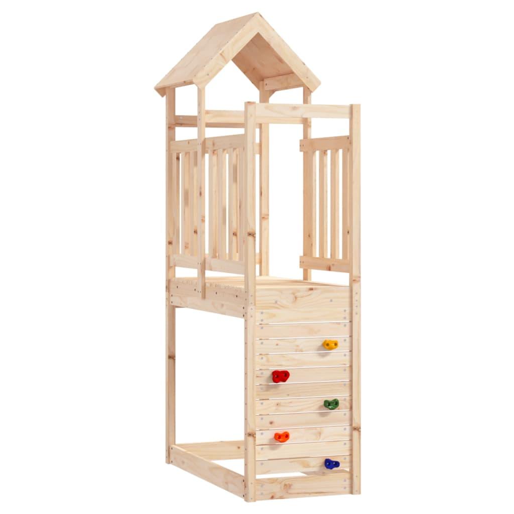 Play Tower With Rockwall 53X110.5X214 Cm Solid Wood Douglas