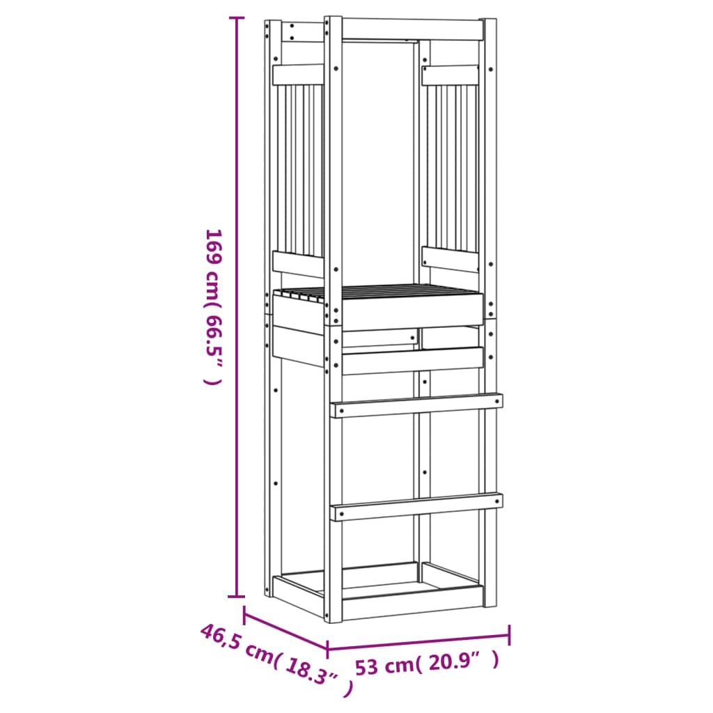 Play Tower 53X46.5X169 Cm Impregnated Wood Pine