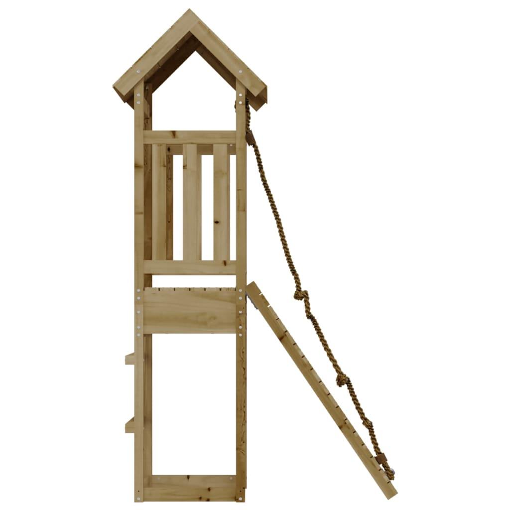 Playhouse With Climbing Wall Impregnated Wood Pine