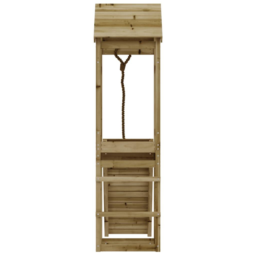 Playhouse With Climbing Wall Impregnated Wood Pine