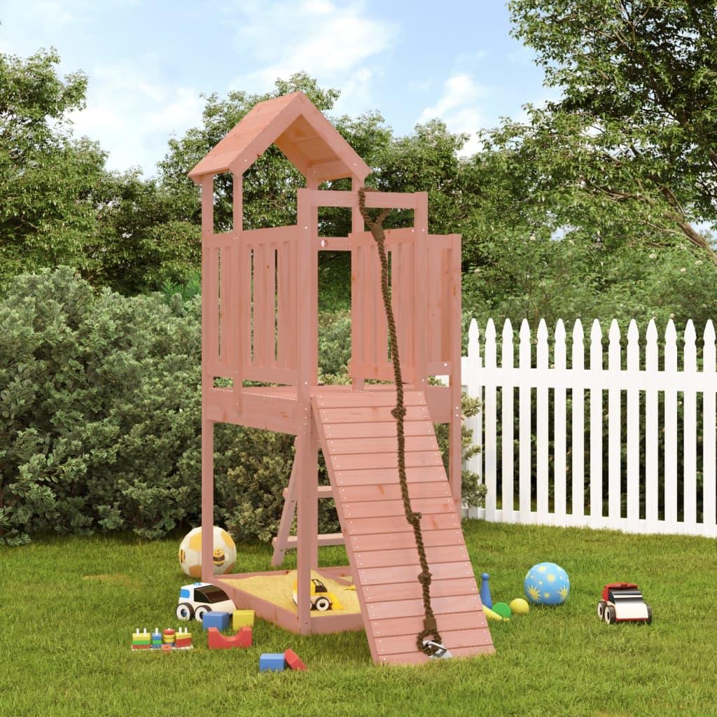 Playhouse With Climbing Wall Solid Wood Douglas