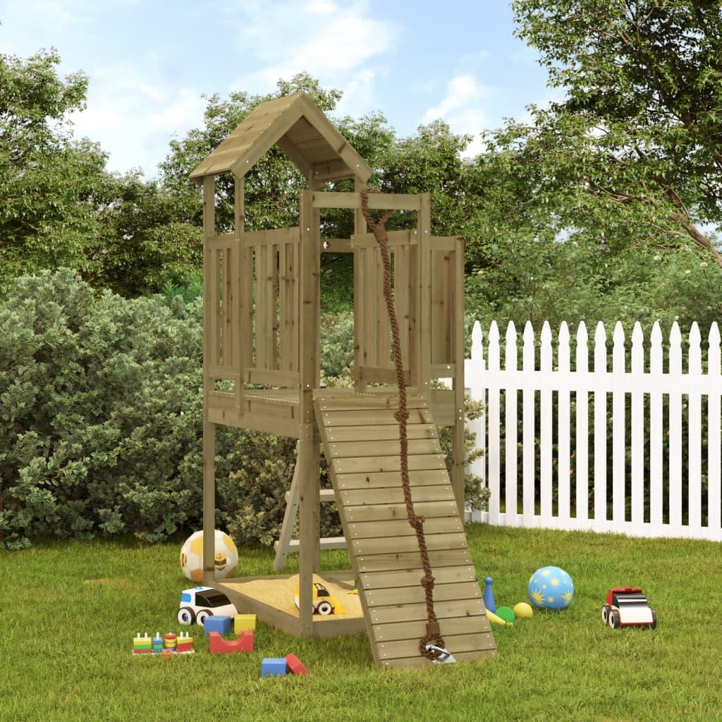 Playhouse With Climbing Wall Solid Wood Douglas