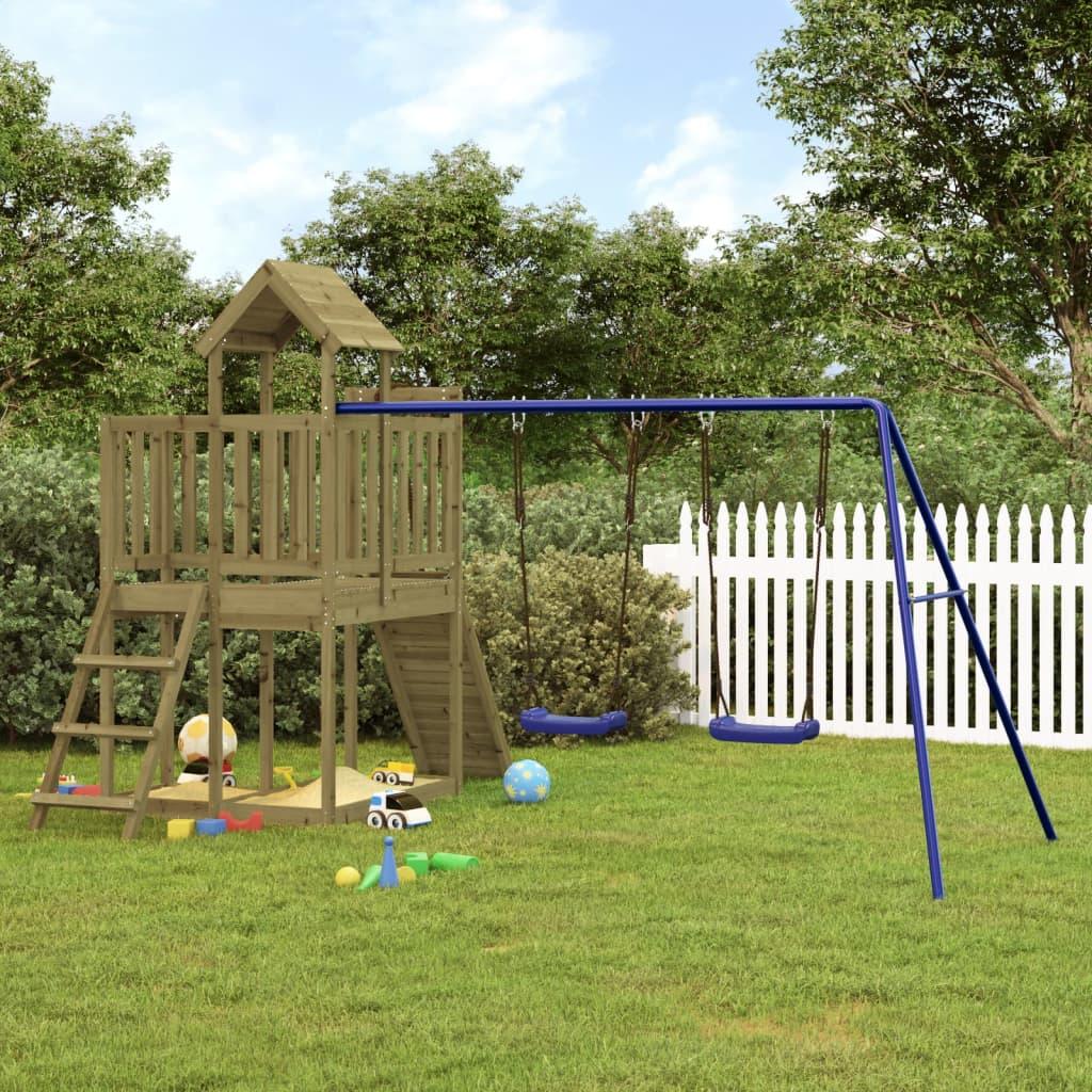 Outdoor Playset Solid Wood Pine