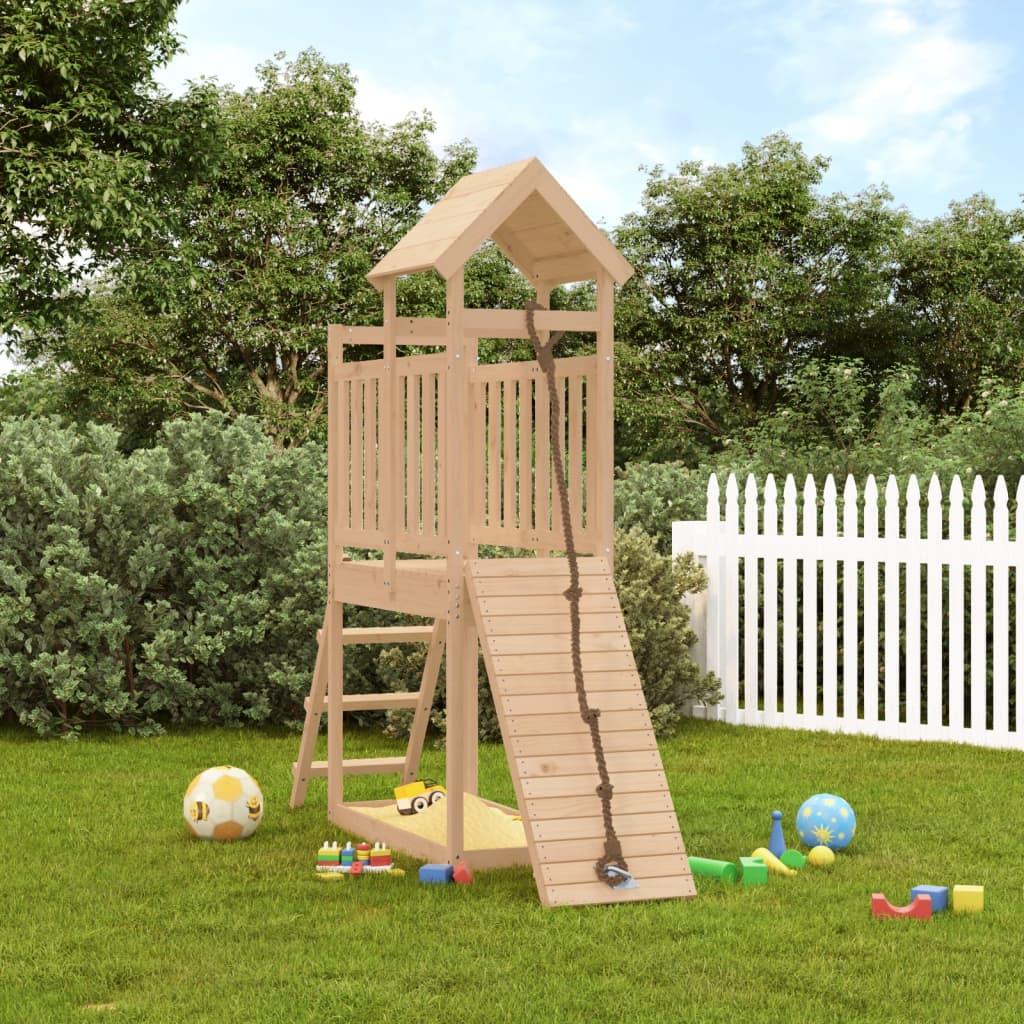 Playhouse With Climbing Wall Impregnated Wood Pine