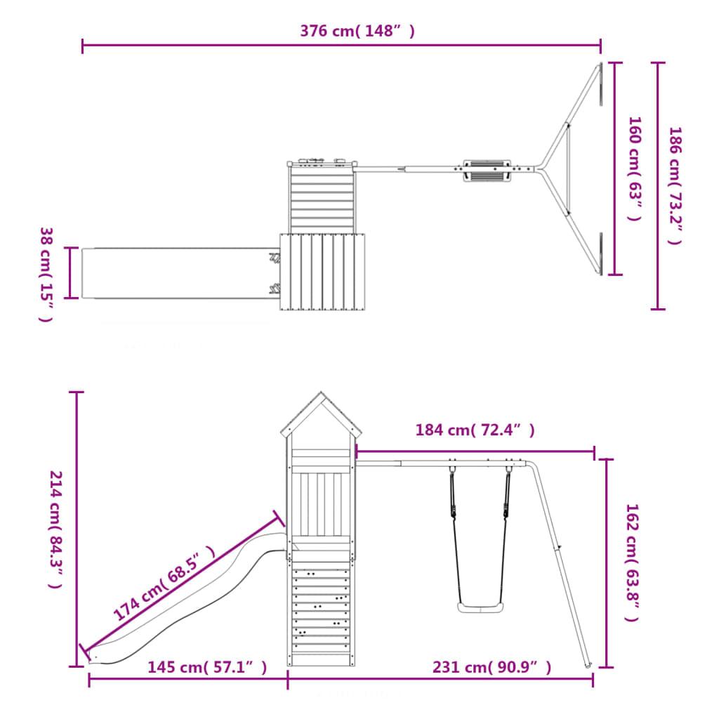 Outdoor Playset Impregnated Wood Pine