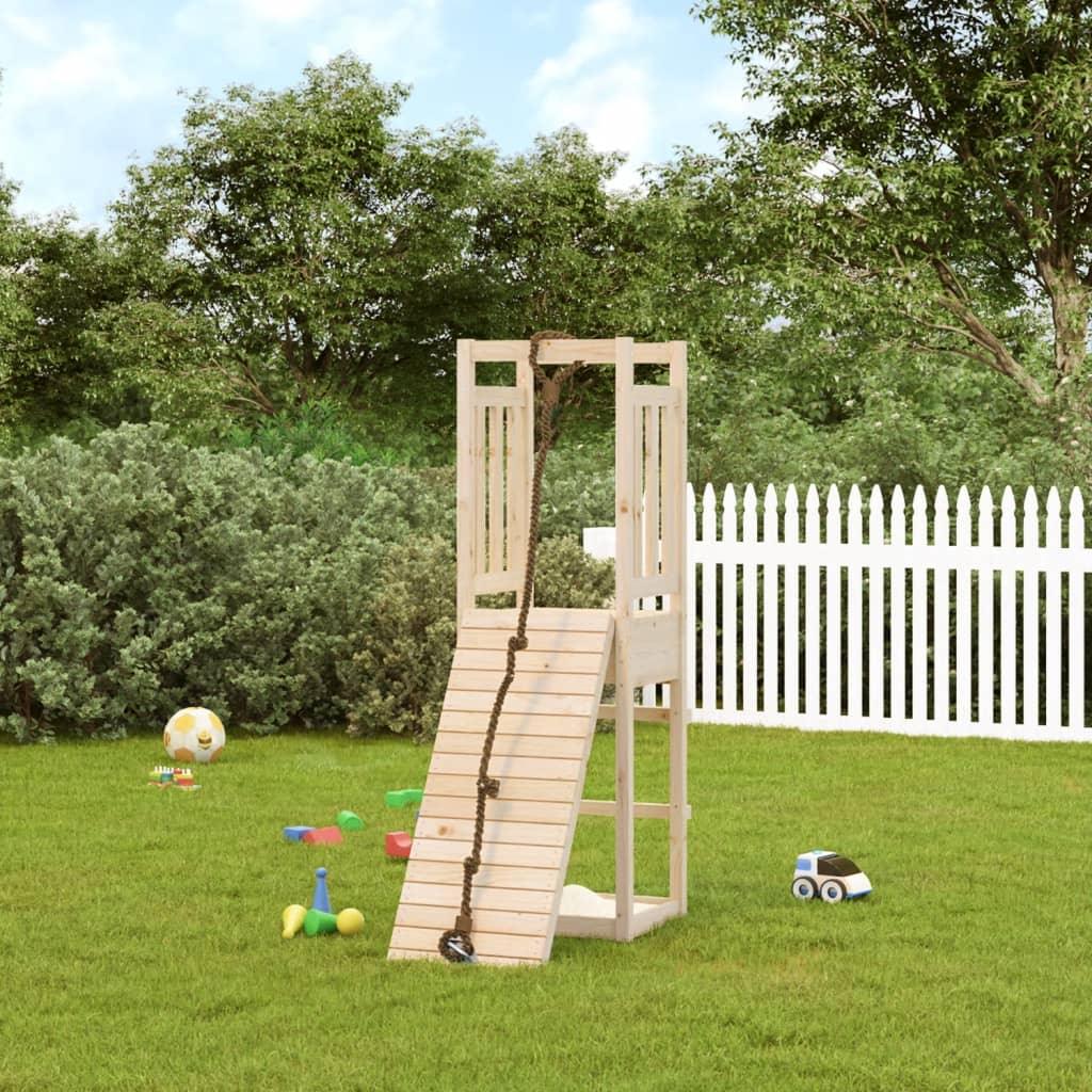 Playhouse With Climbing Wall Impregnated Wood Pine