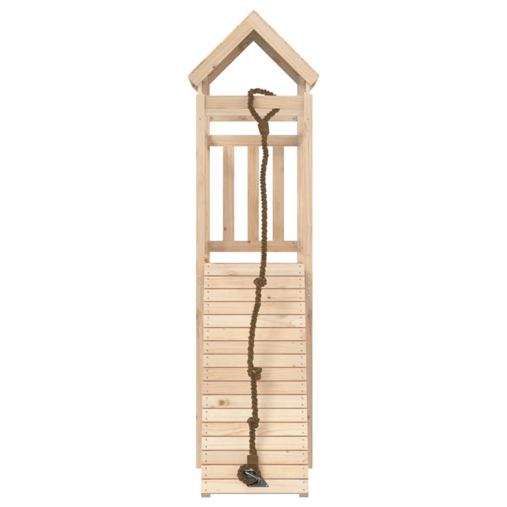 Playhouse With Climbing Wall Solid Wood Pine