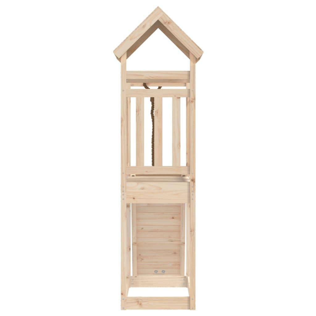 Playhouse With Climbing Wall Solid Wood Pine