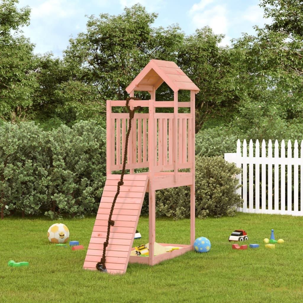 Playhouse With Climbing Wall Solid Wood Pine