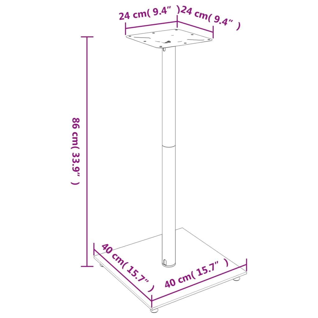 Speaker Stands 2 Pcs Tempered Glass 1 Pillar Design