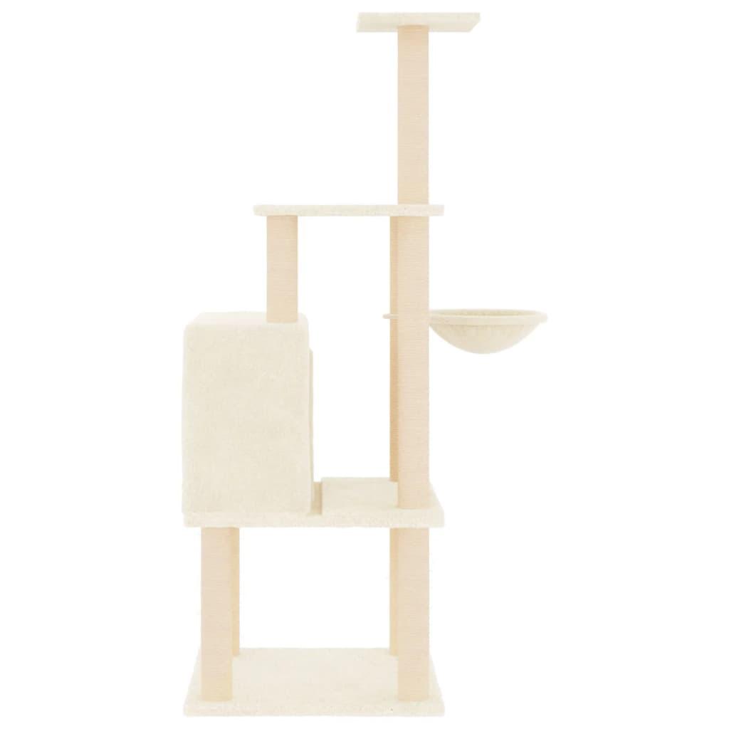 Trendyproduct.co.uk Cat Tree With Sisal Scratching Posts 132 Cm vidaXL Animals & Pet Supplies Animals & Pet Supplies > Pet Supplies > Cat Supplies > Cat Furniture Cat Furniture Cat Supplies Cream parcel Pet Supplies vidaXL