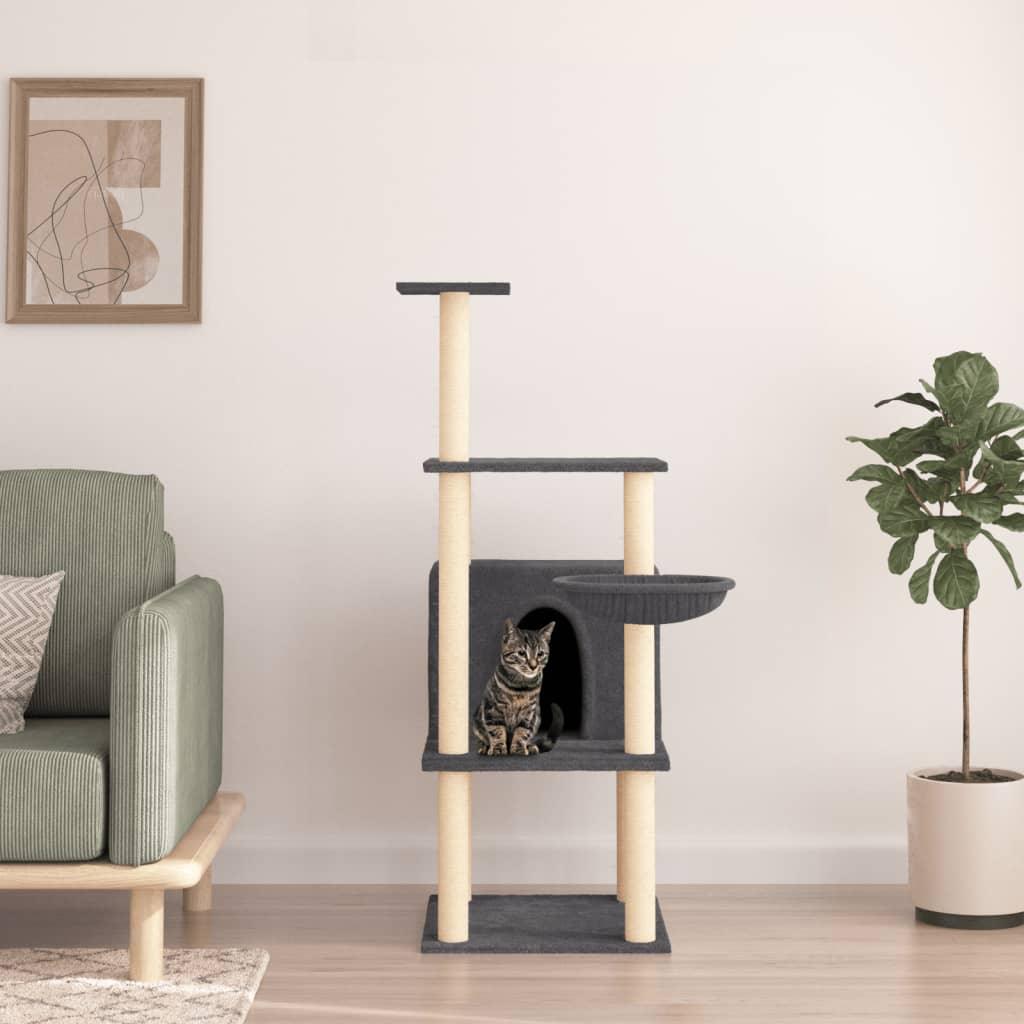 Trendyproduct.co.uk Cat Tree With Sisal Scratching Posts 132 Cm vidaXL Animals & Pet Supplies Animals & Pet Supplies > Pet Supplies > Cat Supplies > Cat Furniture Cat Furniture Cat Supplies Cream parcel Pet Supplies vidaXL