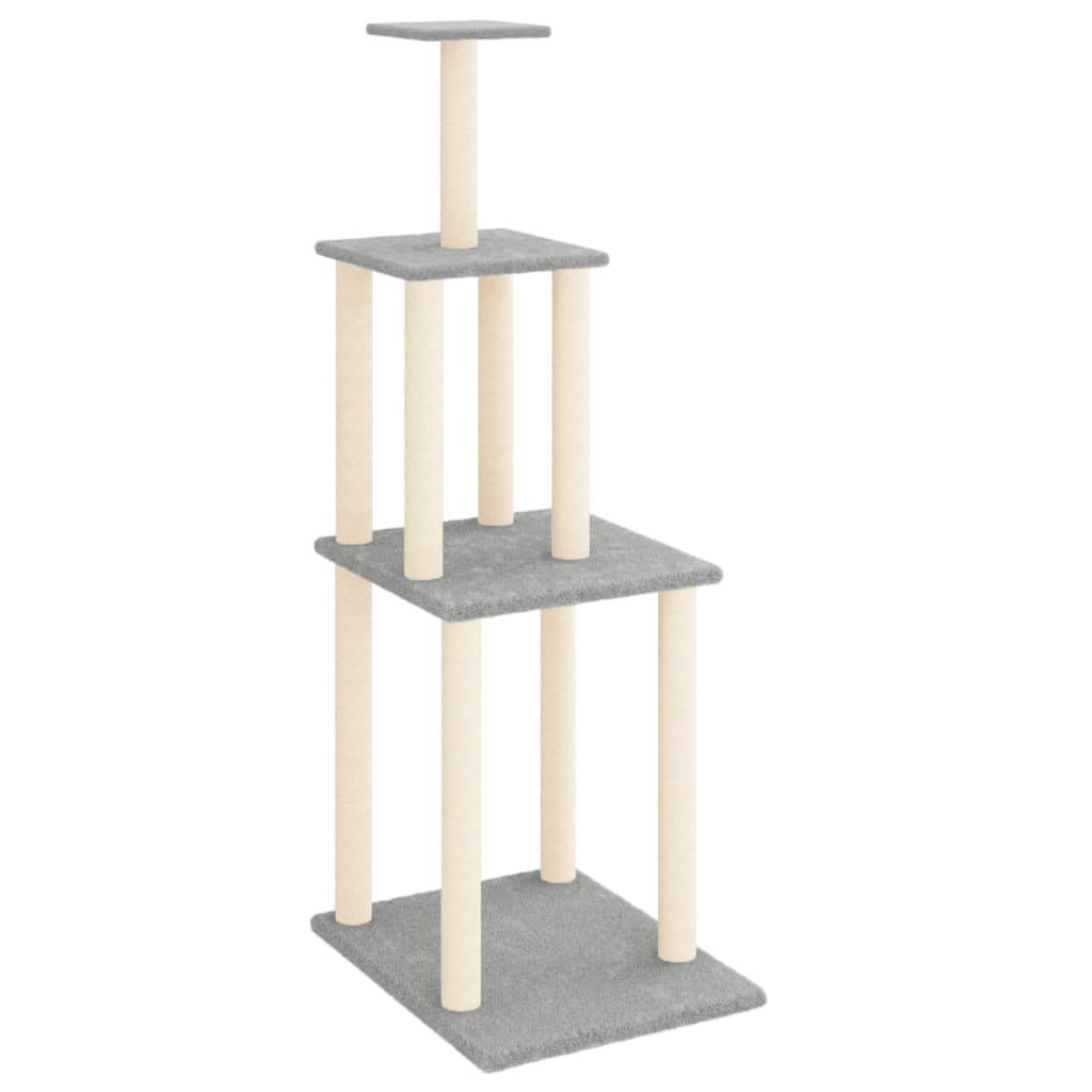 Trendyproduct.co.uk Cat Tree With Sisal Scratching Posts 149 Cm vidaXL Animals & Pet Supplies Animals & Pet Supplies > Pet Supplies > Cat Supplies > Cat Furniture Cat Furniture Cat Supplies Grey parcel Pet Supplies vidaXL