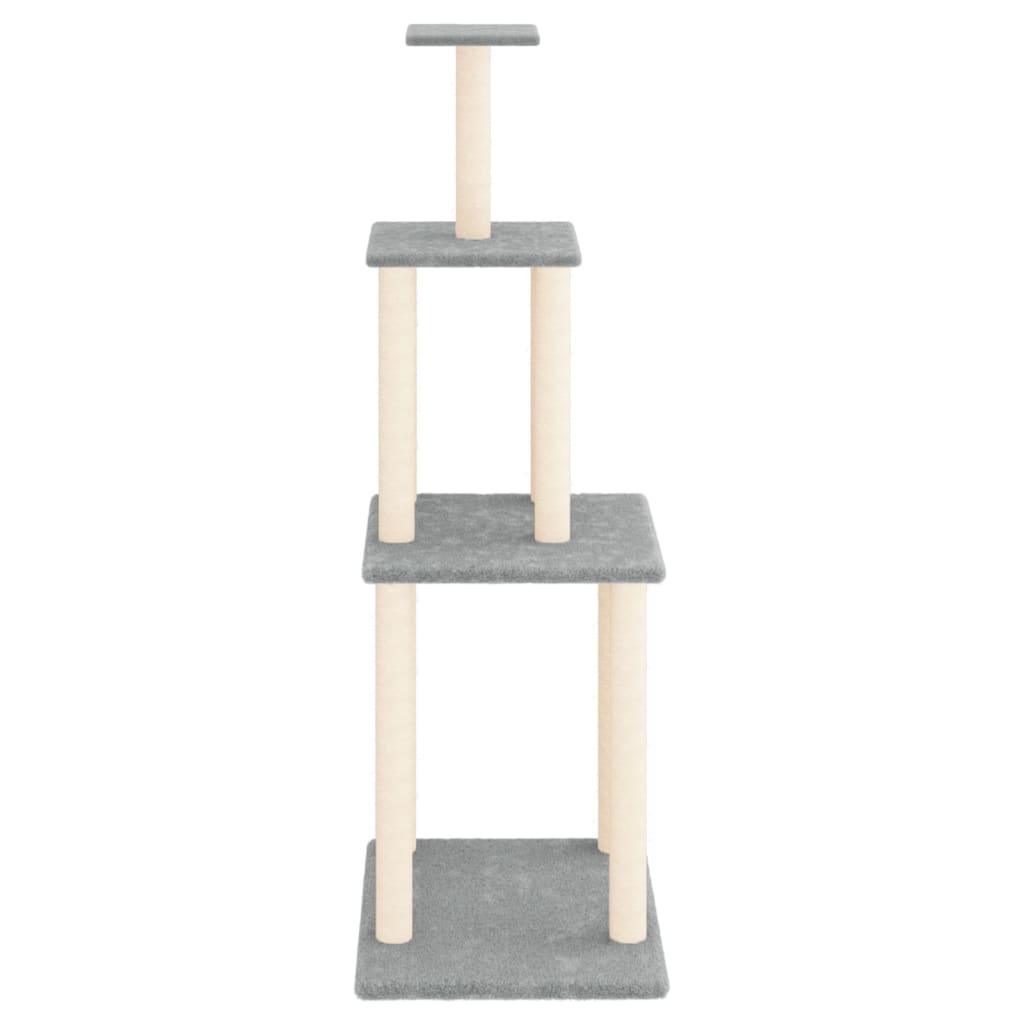 Trendyproduct.co.uk Cat Tree With Sisal Scratching Posts 149 Cm vidaXL Animals & Pet Supplies Animals & Pet Supplies > Pet Supplies > Cat Supplies > Cat Furniture Cat Furniture Cat Supplies Grey parcel Pet Supplies vidaXL