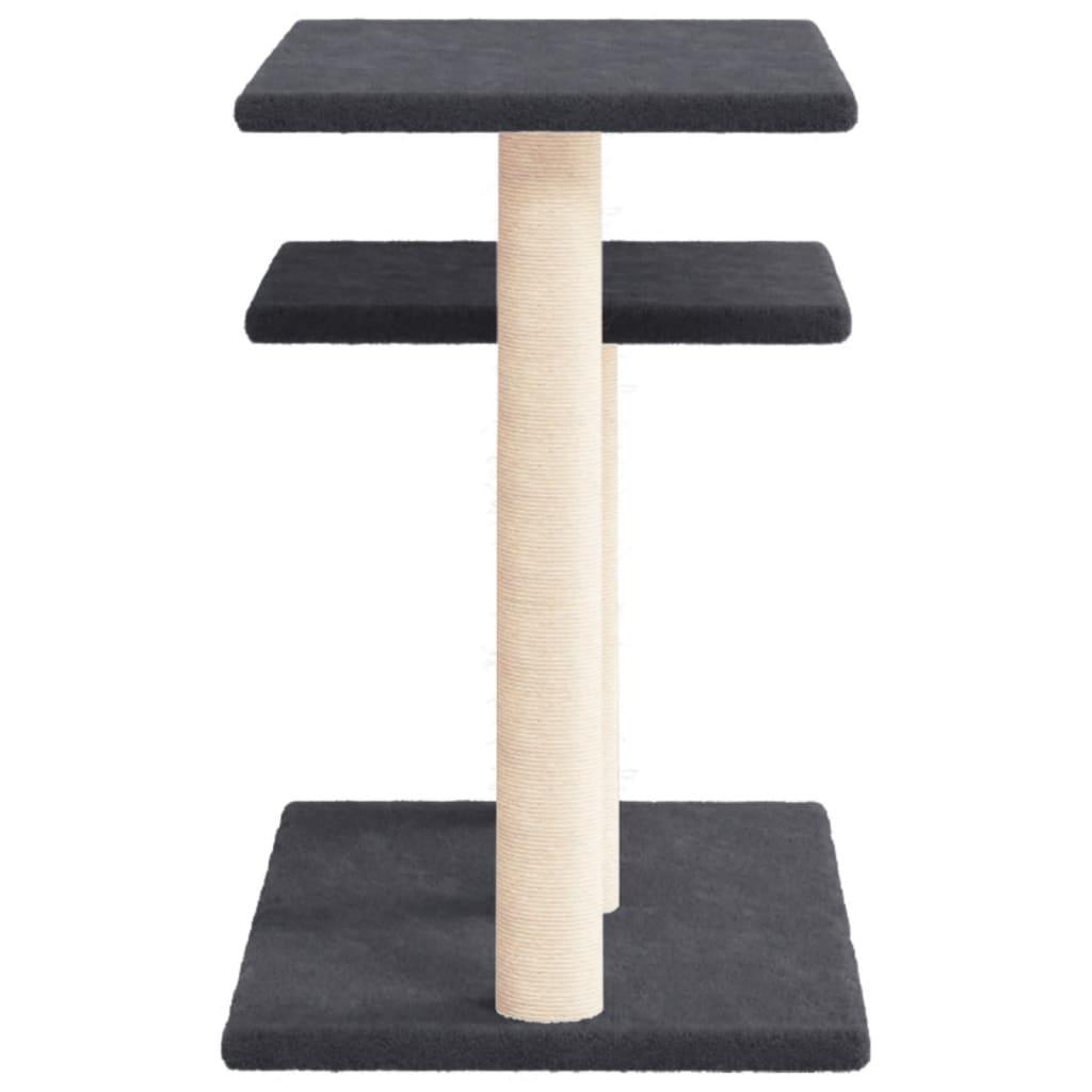 Trendyproduct.co.uk Cat Scratching Posts With Platforms 62.5 Cm vidaXL Animals & Pet Supplies Animals & Pet Supplies > Pet Supplies > Cat Supplies > Cat Furniture Cat Furniture Cat Supplies Grey parcel Pet Supplies vidaXL