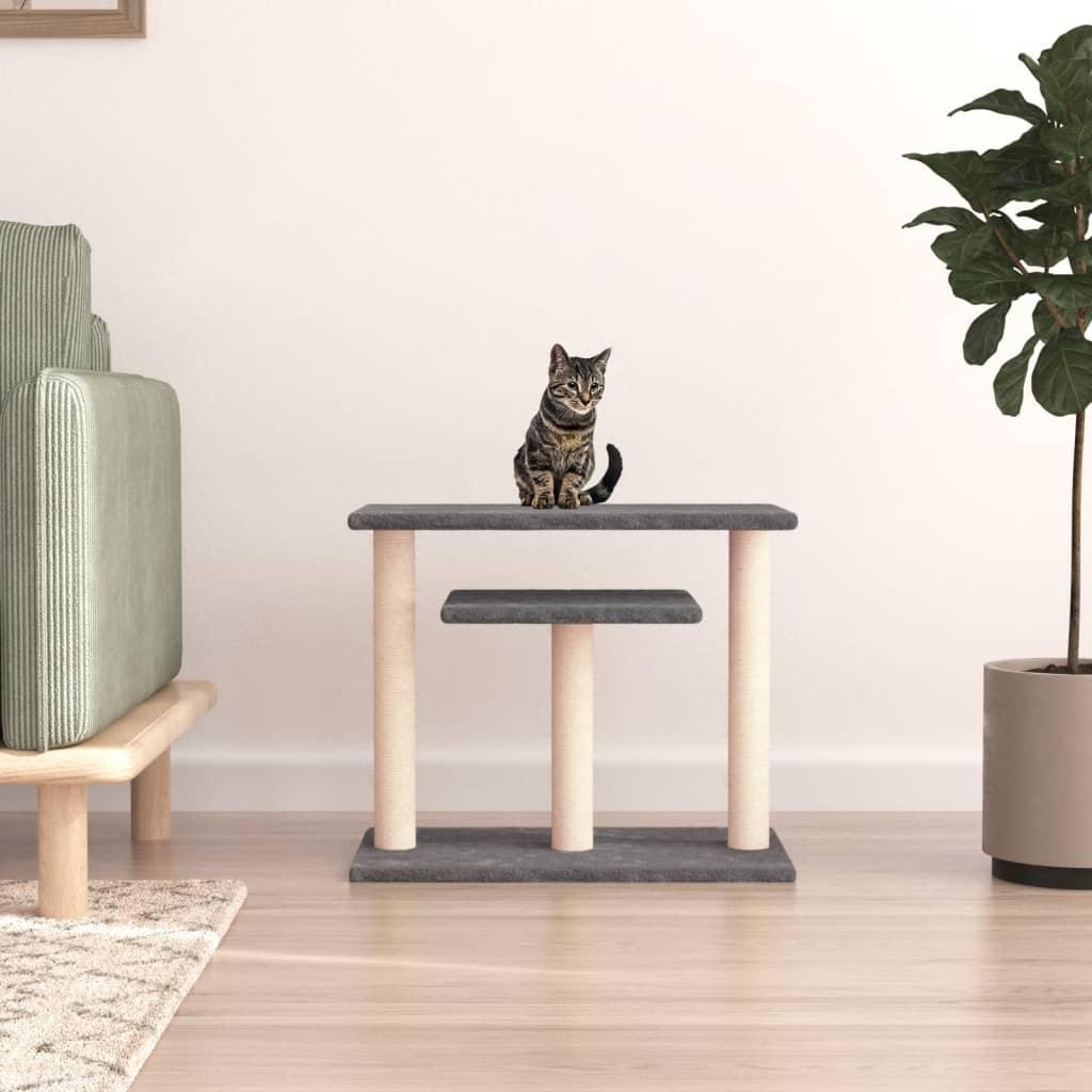 Trendyproduct.co.uk Cat Scratching Posts With Platforms 62.5 Cm vidaXL Animals & Pet Supplies Animals & Pet Supplies > Pet Supplies > Cat Supplies > Cat Furniture Cat Furniture Cat Supplies Grey parcel Pet Supplies vidaXL