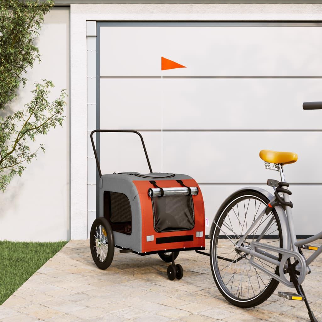 Pet Bike Trailer And Grey Oxford Fabric And Iron