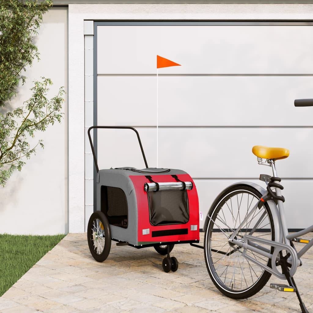 Pet Bike Trailer And Grey Oxford Fabric And Iron