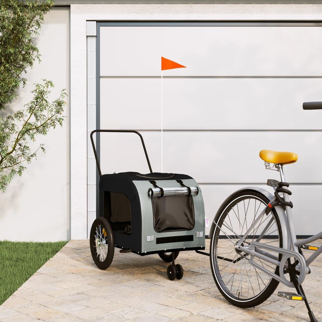 Pet Bike Trailer And Grey Oxford Fabric And Iron