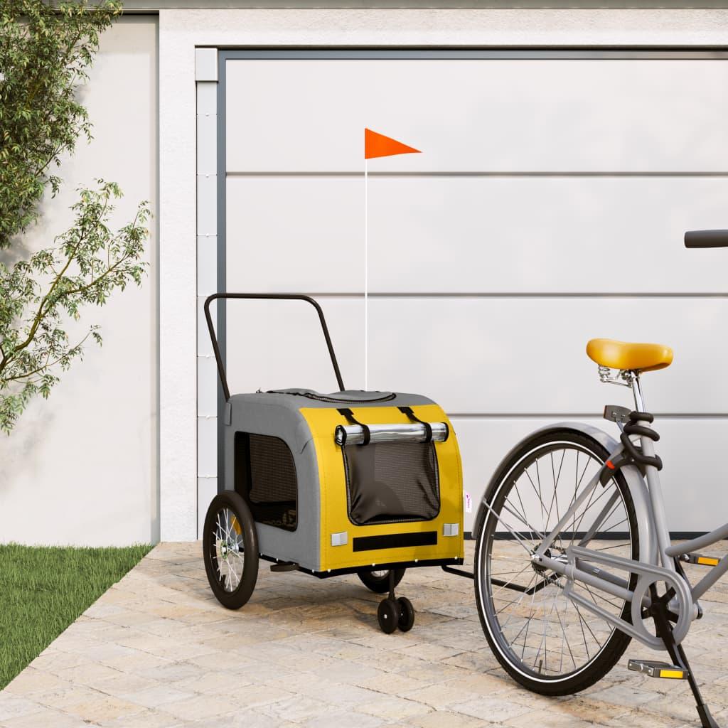 Pet Bike Trailer And Grey Oxford Fabric And Iron