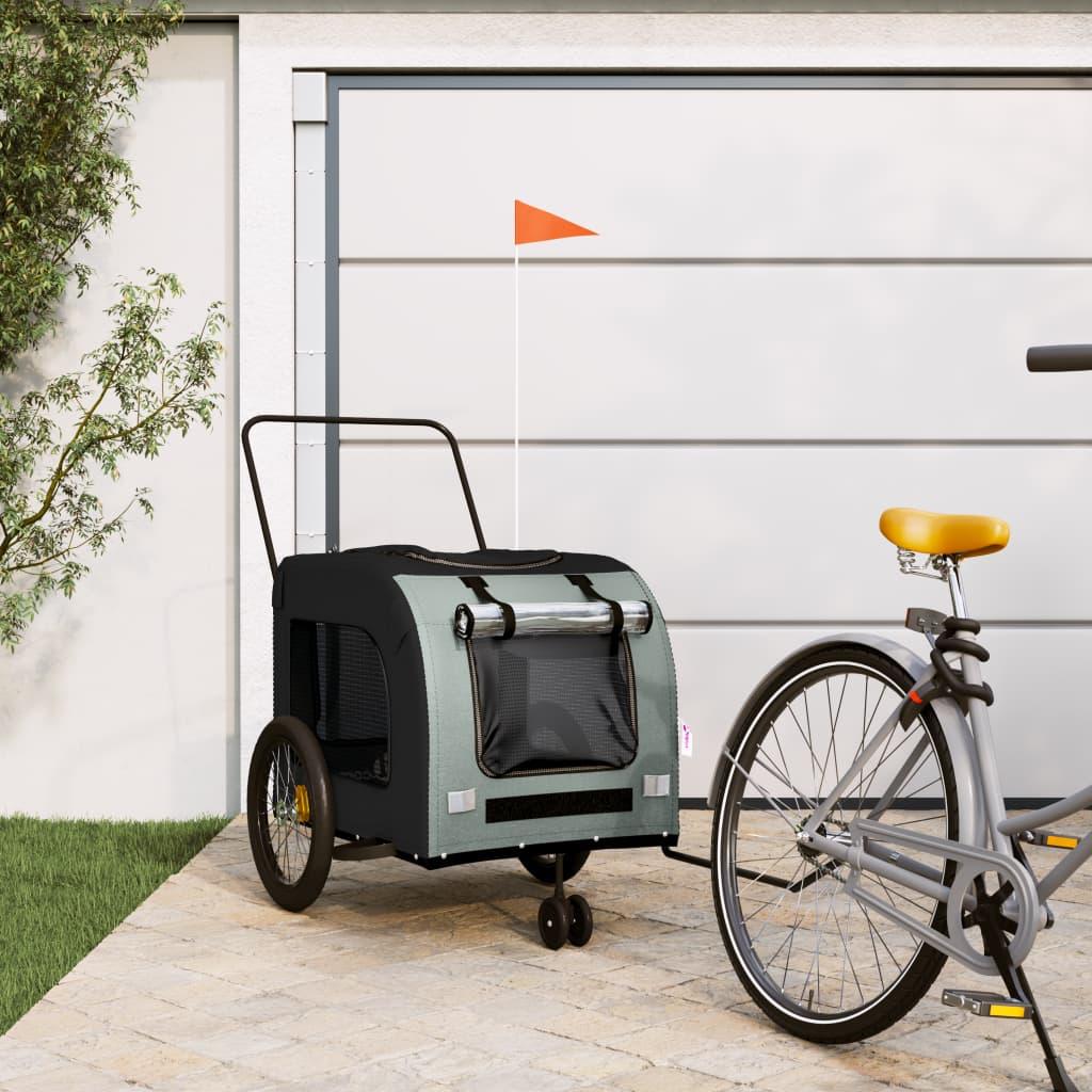 Pet Bike Trailer And Grey Oxford Fabric And Iron