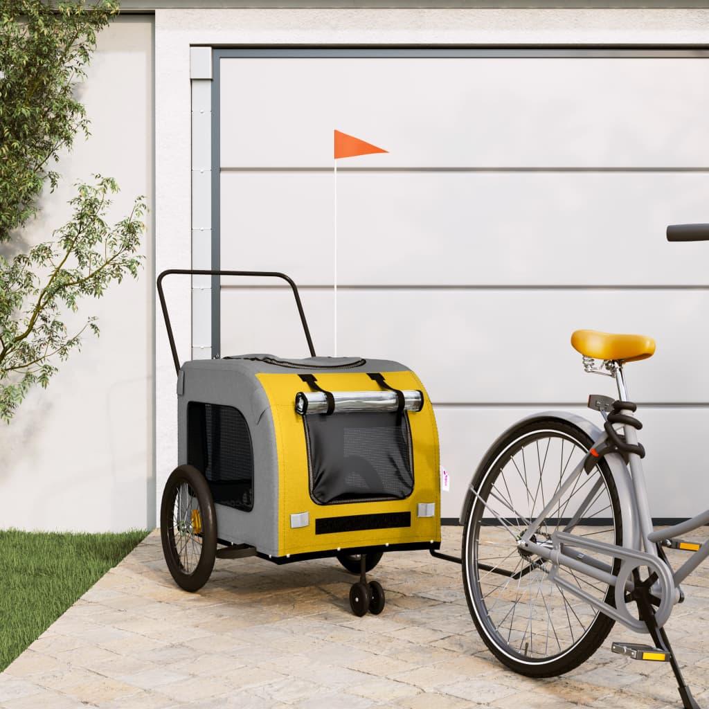 Pet Bike Trailer And Grey Oxford Fabric And Iron