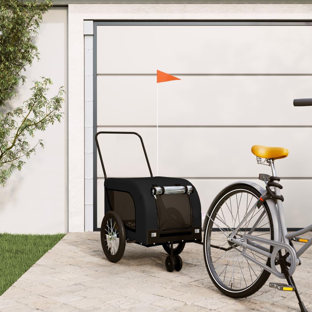 Pet Bike Trailer And Black Oxford Fabric And Iron