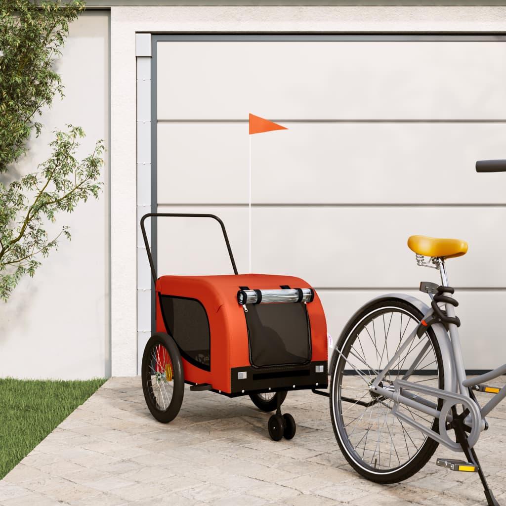 Pet Bike Trailer And Black Oxford Fabric And Iron