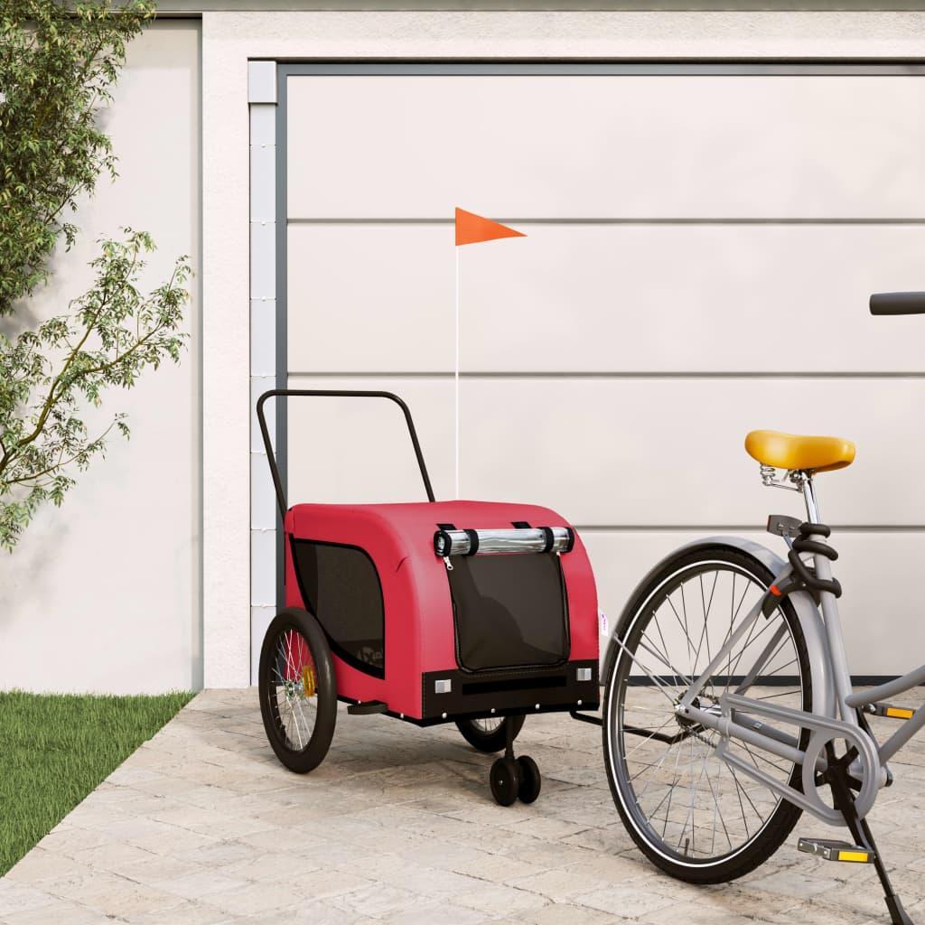 Pet Bike Trailer And Black Oxford Fabric And Iron