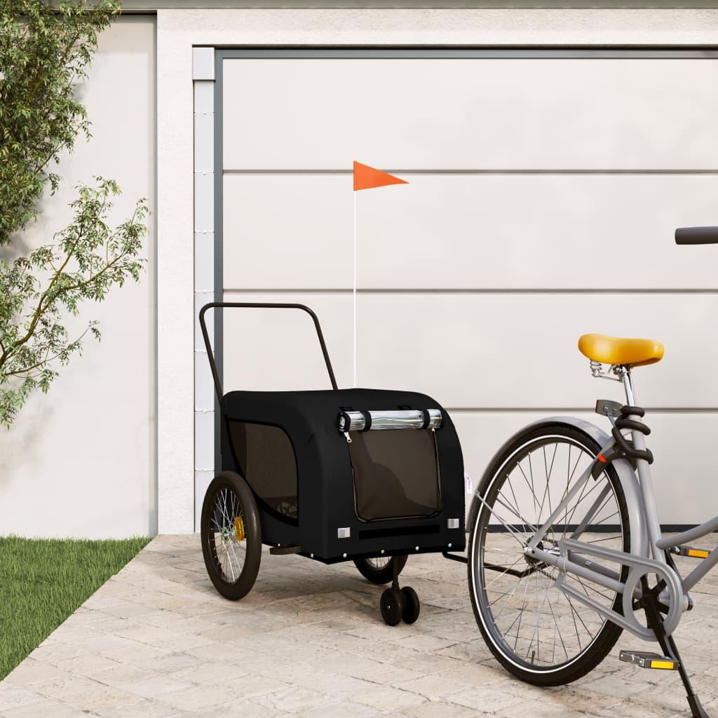 Pet Bike Trailer And Black Oxford Fabric And Iron