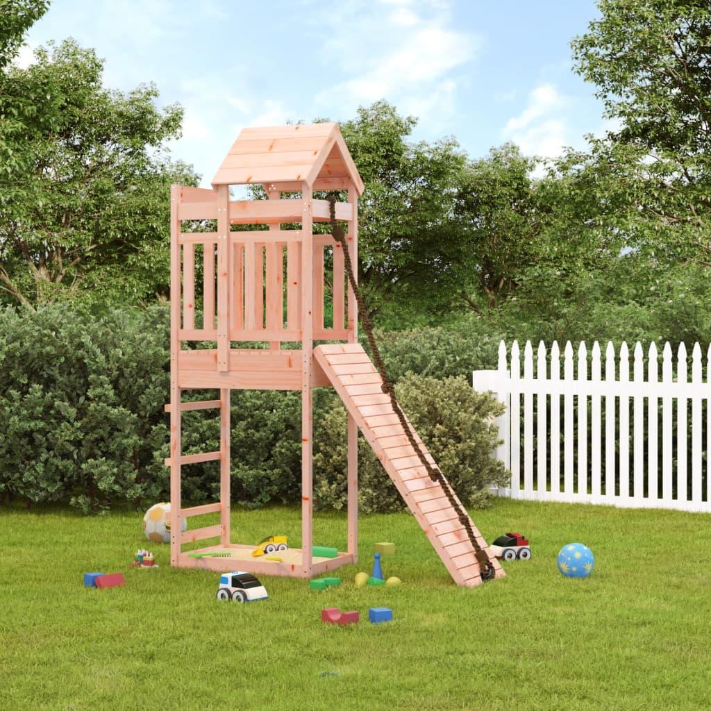 Playhouse With Climbing Wall Solid Wood Pine