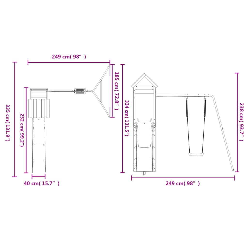 Outdoor Playset Impregnated Wood Pine