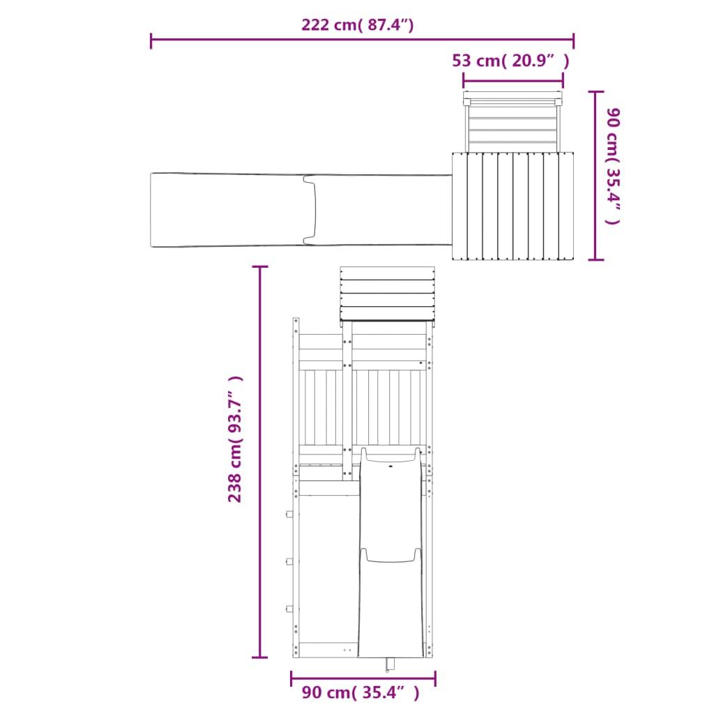 Outdoor Playset Impregnated Wood Pine