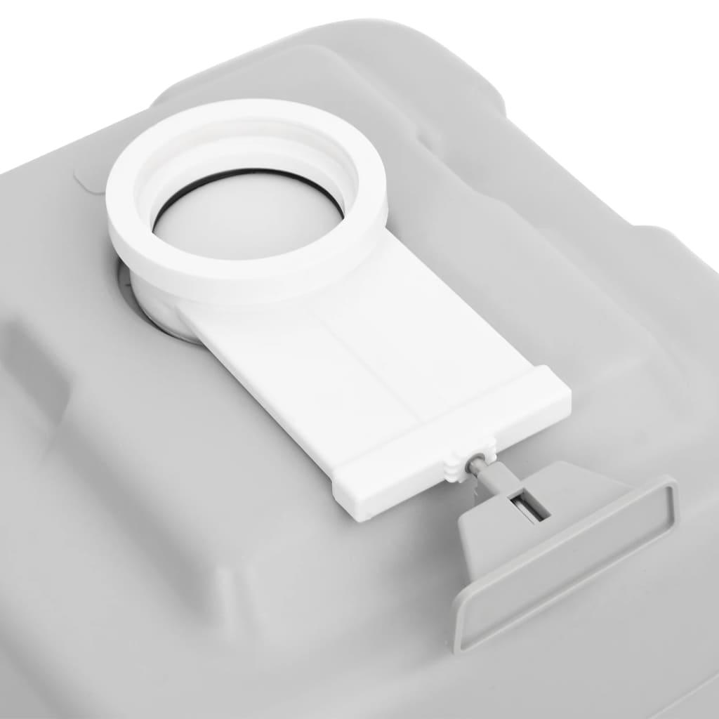 Portable Camping Toilet Grey And White 20+10 L Hdpe