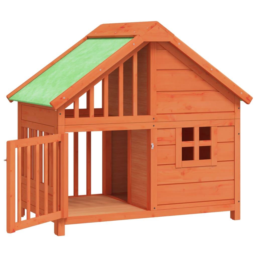 Dog Kennel 96X60.5X87 Cm Solid Wood Pine