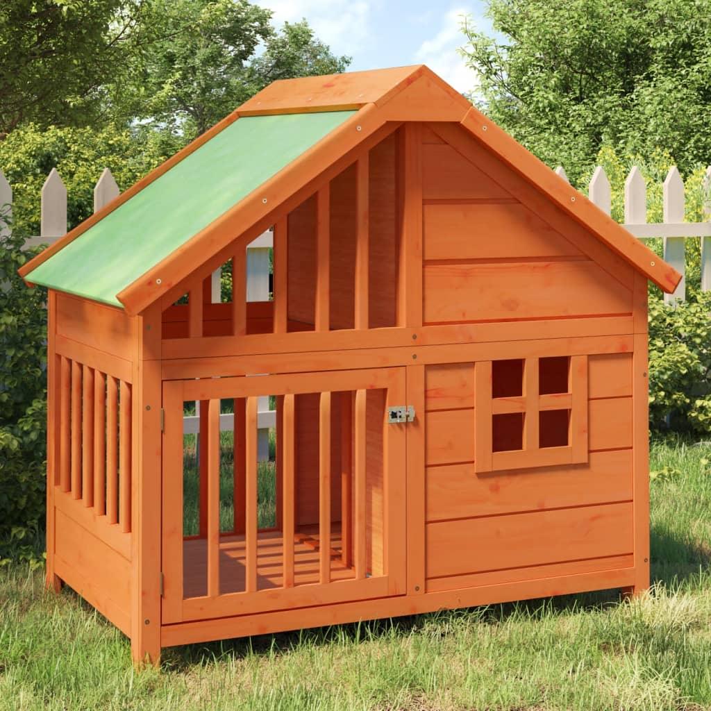 Dog Kennel 96X60.5X87 Cm Solid Wood Pine