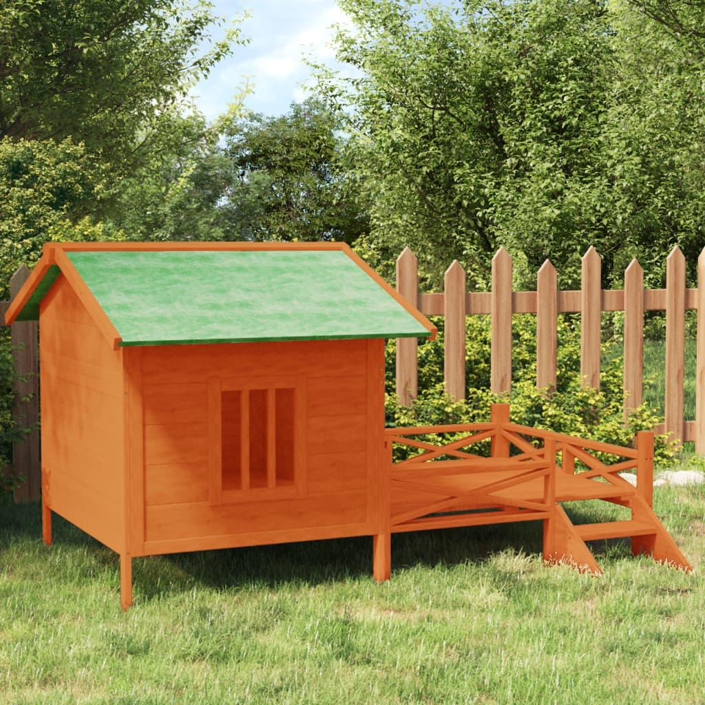 Dog Kennel 159X120X88.5 Cm Solid Wood Pine